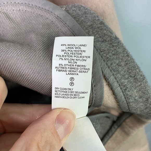 Lucky Brand Beige Tan and Gray Asymmetrical Wool Blend Jacket Women's Size XS - Picture 9 of 16